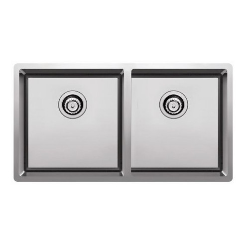 Prism Double Bowl Undermount/Overmount 870mm NTH [142822]
