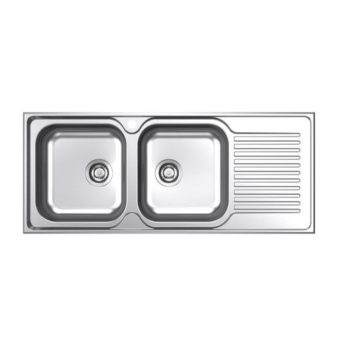Punch Double End Bowl Left Hand Stainless Steel 1 Tap Hole [136086]
