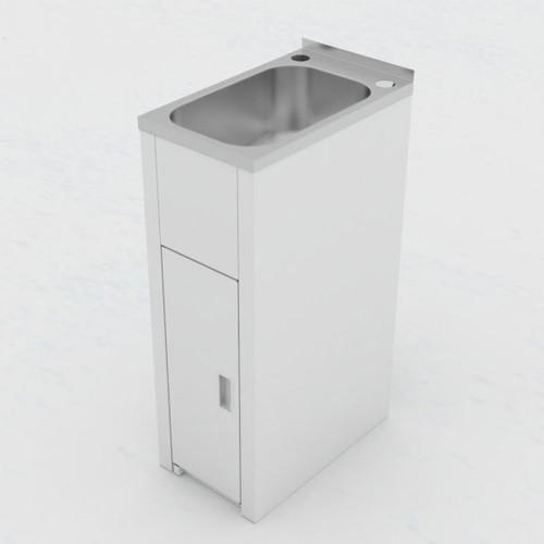 Utility Mini Laundry Tub & Cabinet w/Bypass & Floor Stainless Steel [138987]