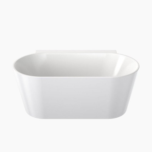 Back-to-Wall Round Freestanding Bath 1400mm (No Overflow) White [156431]