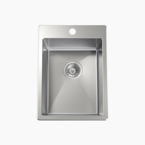 Flushline Square Tub Laundry Sink 25L Stainless Steel 1 Tap Hole [156449]