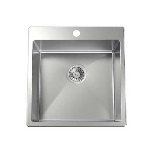 Flushline Square Tub Laundry Sink 35L Stainless Steel 1 Tap Hole [156451]