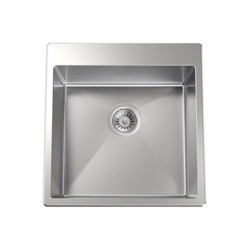 Flushline Square Tub Laundry Sink 35L Stainless Steel 3 Tap Holes [156452]