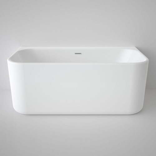 Luna Back-to-Wall Bath 1400mm White with Overflow [156795]