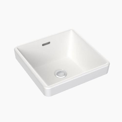 Square Inset Basin 350mm White 0 Tap Holes [165333]