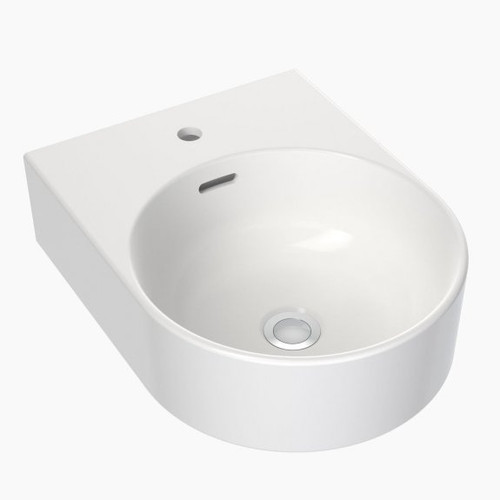 Round Wall Basin 350mm 1 Tap Hole [165335]