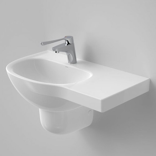 Care 700 Wall Basin with Right Hand Shelf White 1 Tap Hole [192200]