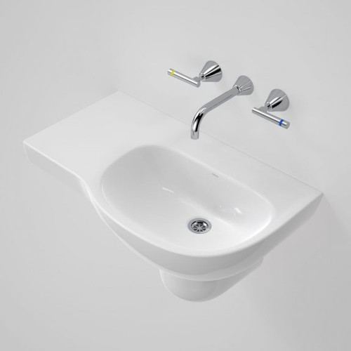 Care 700 Wall Basin with Left Hand Shelf 0 Tap Holes [192203]