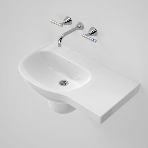 Care 700 Wall Basin with Right Hand Shelf 0 Tap Holes [192204]