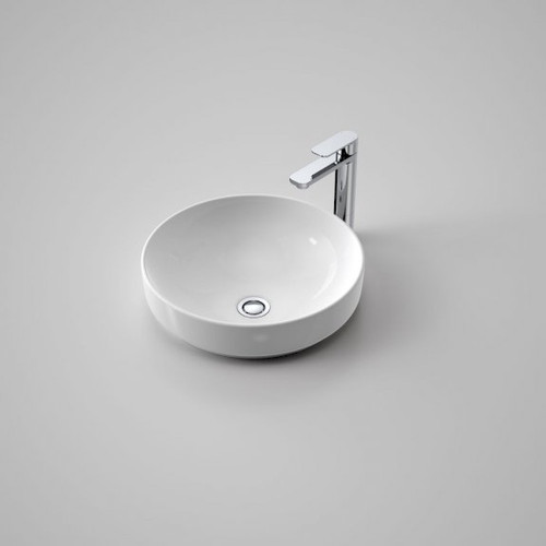 Tribute Round 405 Inset Basin with Plug and Waste White 0 Tap Holes [192221]