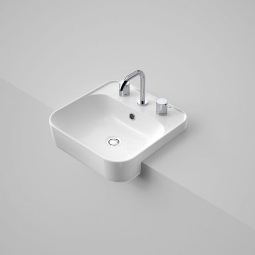 Tribute Square 420 Semi Recessed Basin with Overflow 3 Tap Hole [192225]