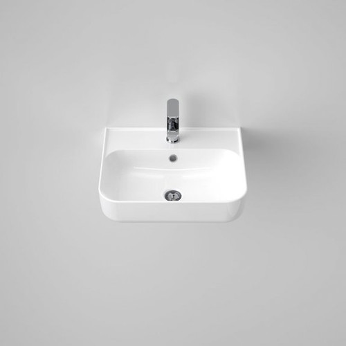 Tribute Rectangle 500 Wall Basin OF w/Plug & Waste White 1TH [192230]
