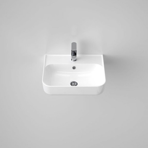 Tribute Rectangle 500 Wall Basin Overflow with Plug and Waste White 1 Tap Hole [192230]