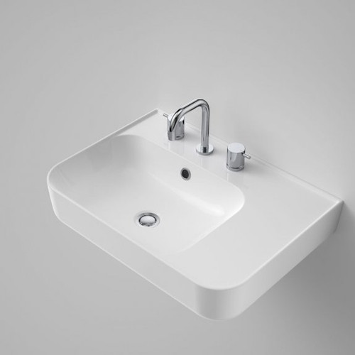 Tribute Rectangle 600 Right Hand Shelf Wall Basin 3 Tap Hole OF [192236]