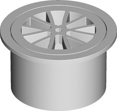 Plastic Round Floor Waste 80mm White [024934]