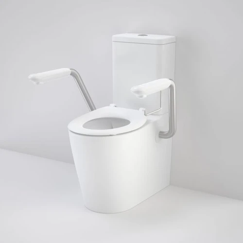 Care 660 Cleanflush Wall Faced CC Easy Height BE Suite w/Armrests & Caravelle Single Flap Seat White [191971]