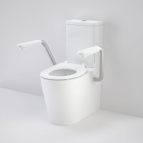 Care 660 Cleanflush Wall Faced CC Easy Height BE Suite w/Armrests & Caravelle Single Flap Seat White [191971]