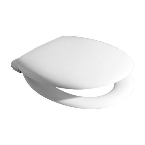 Caravelle Toilet Seat Soft Close Double Flap Quick Release Stainless Steel Hinge White [192003]