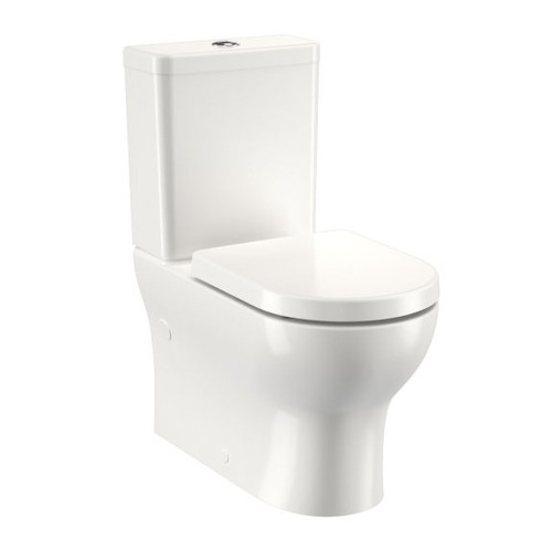 Round Back-to-Wall Close Coupled Toilet Suite Bottom Inlet (High Profile Seat) White 4Star [192290]