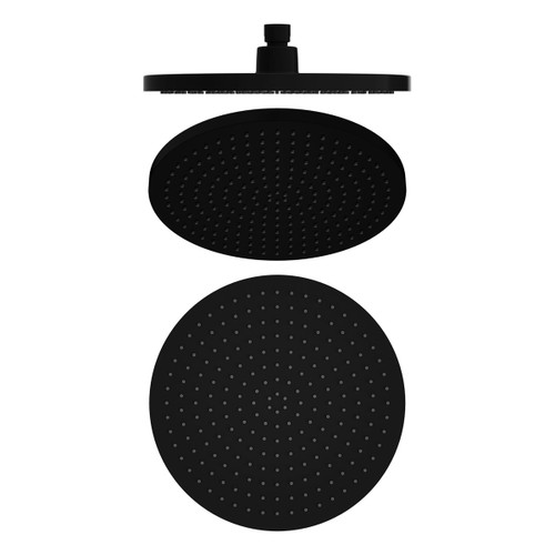 Air Shower Head/Rose Only 230mm Round 3Star Matte Black [195853]