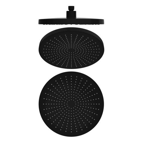 Opal Shower Head 250mm Round 3Star Matte Black [195861]