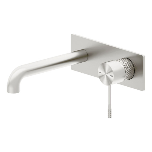 Opal Wall Bath or Basin Mixer (with Back Plate) 5Star Brushed Nickel [195786]