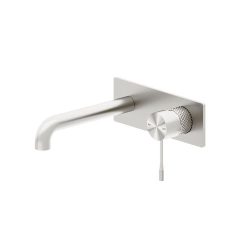 Opal Wall Bath or Basin Mixer (with Back Plate) 5Star Brushed Nickel [195786]