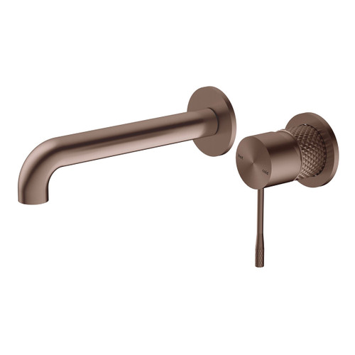 Opal Wall Bath or Basin Mixer (Separate Plate) 185mm Brushed Bronze [195793]