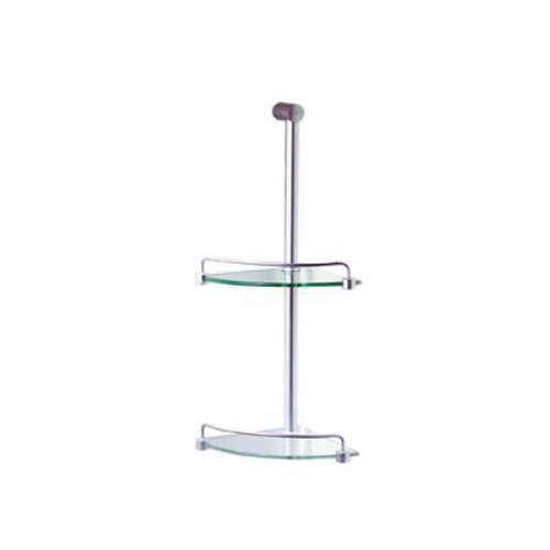 Flinders Shower Tidy 525mm 2-Tier Chrome/Glass [080687]