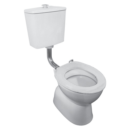 Plaza Assist Deluxe suite, Shrouded S pan with VC cistern, Single flap urea seat (White), Flush pipe, 4 Star [135849]