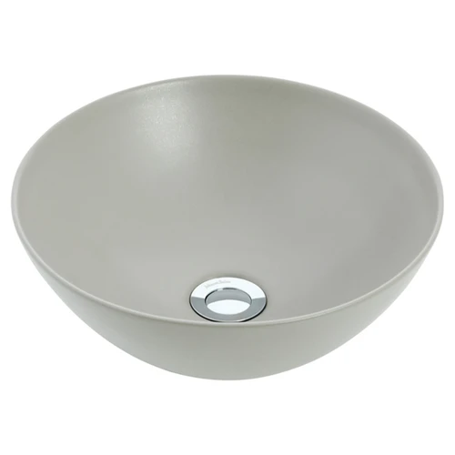 Venezia Bowl Counter Top Basin 350X350 0 Tap Hole Ash with Chrome Pop-Down [198375]