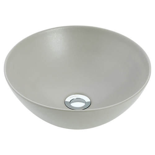Venezia Bowl Counter Top Basin 350 x 350 0 Tap Hole Ash with Chrome Pop-Down [198375]