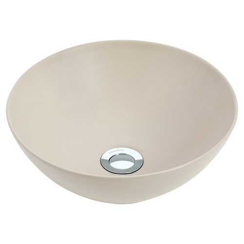 Venezia Bowl Counter Top Basin 350X350 0 Tap Hole Sand w/Chrome Pop-Up [198378]