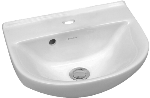 Windsor 410 Compact Wall Basin 410X325 1 Tap Hole Plug & Waste [198786]
