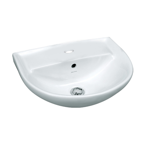 Windsor 480 Compact Wall Basin 480 x 370 Plug and Waste 1 Tap Hole [198787]