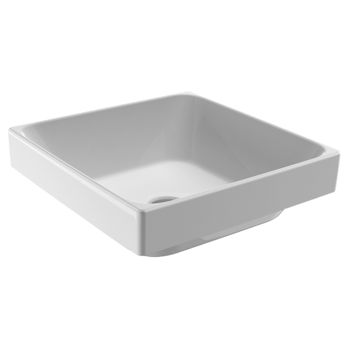 Gemelli Square Semi-Inset Basin with Pop-Up Plug & Waste 400mm x 400mm 3 Tap Holes [198816]
