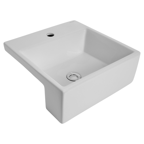 Quado IIi Semi Recessed Basin with Pop-Up Plug & Waste 410mm x 410mm Chrome 1 Tap Hole [198827]