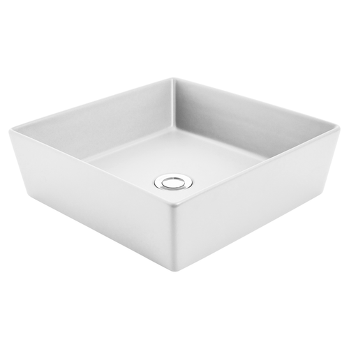 Venezia Square Counter Top Basin 380X380 0 Tap Hole White with Chrome Pop-Down [198836]