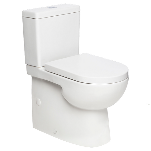 Toledo Xtra Height Rimless Flush to Wall Toilet Suite Includes ESTI Soft Close Seat & Standard Connector 4Star [198870]