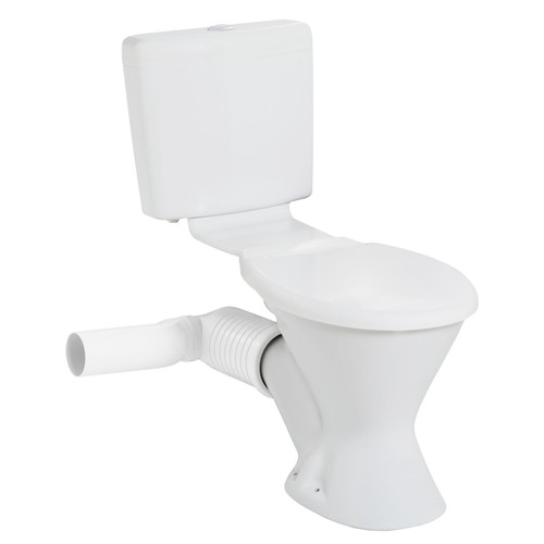 Mode Ii Skew Toilet Suite with Plastic Cistern 4Star White (Standard P trap pan with 90 Degree connector) [198639]