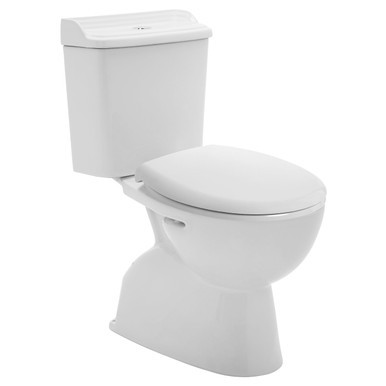 Johnson Suisse Colonial II Close-Coupled Includes White P Trap Toilet Suite with Soft-Close Seat [198648]