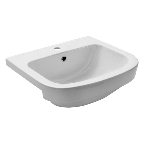 Life Semi-Frameless Recessed Basin 525X455 1 Tap Hole Pop Up [198701]