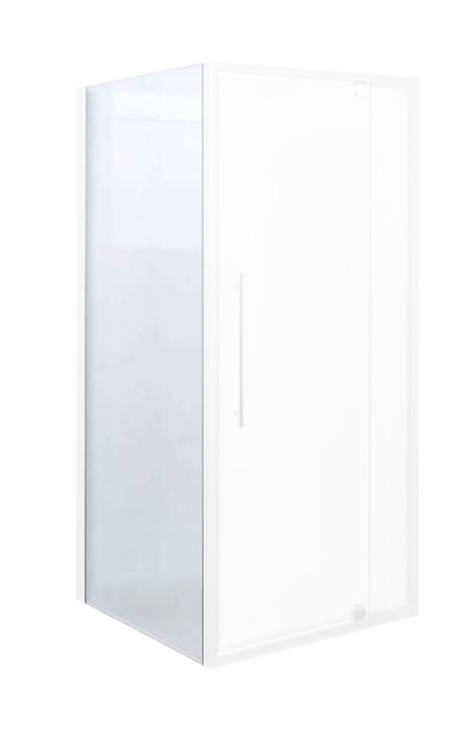 Flinders Shower Screen 1220mm Return only (Door to be ordered separately) Chrome [133909]