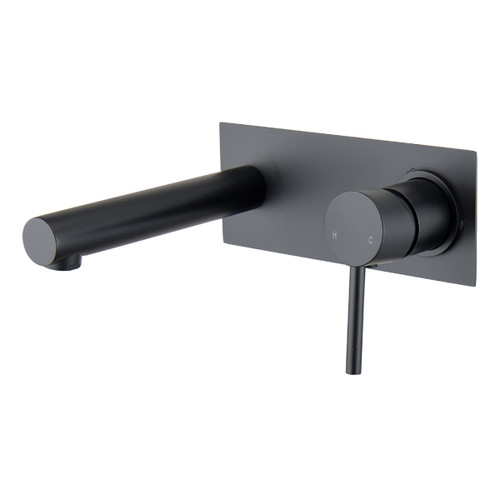 Projix MK2 Wall Pin Lever Basin/Bath Mixer 160mm Spout Black 4Star [190394]