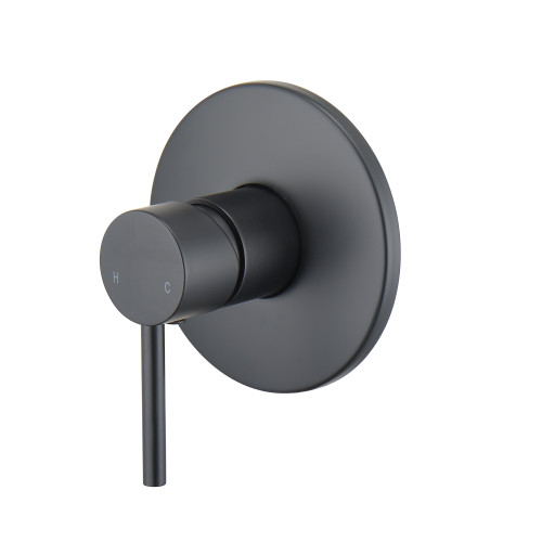 Projix MK2 Bath/Shower Mixer Round Plate Pin Lever Black [190398]