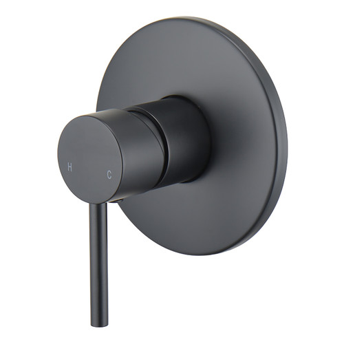 Projix MK2 Bath/Shower Mixer Round Plate Pin Lever Black [190398]