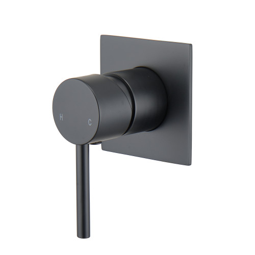 Projix MK2 Bath/Shower Mixer Square Plate Pin Lever Black [190399]