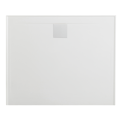 Flinders New Polymarble Shower Base 1200mm x 900mm, Square  Rear Outlet, 3 Tiling Beads Flange White [181392]