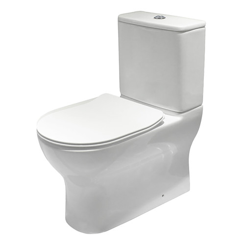 Alpha Back-to-Wall Rimless Suite with Slim Seat White 4Star [194384]