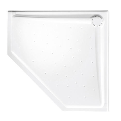 Evo Polymarble Shower Base Neo Corner 1200mm x 1200mm Rear Outlet White Anti-Slip [198616]